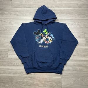 Vintage Hoodie Mens Medium Blue Disneyland Resort 90s Disney Graphic